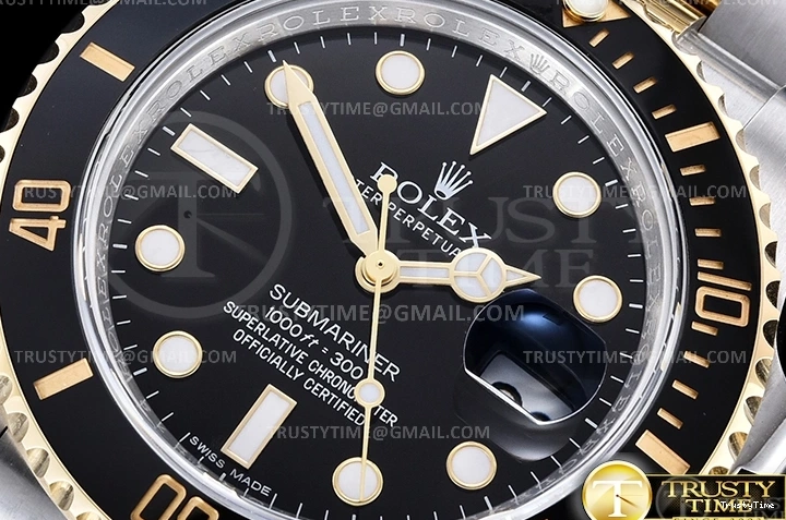 1202 Sophisticated Submariner 116613LN 904L YG SS Black ARF V3 A 1087